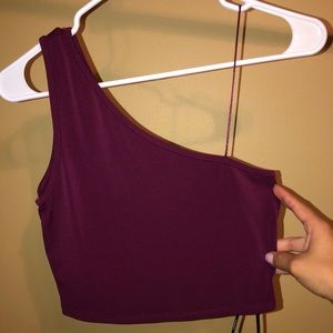 Maroon crop top